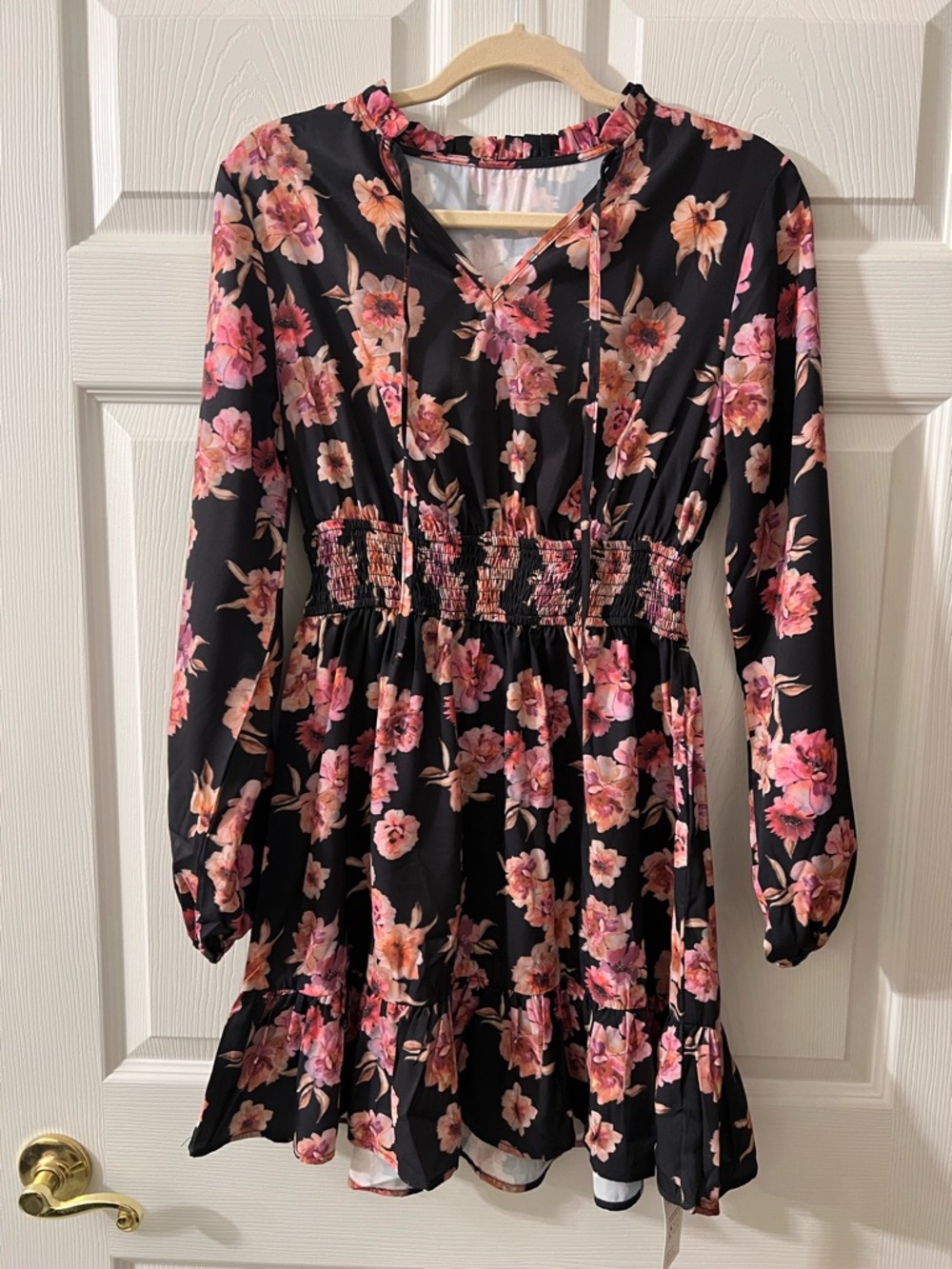 Cupshe Floral Print Long-Sleeve Mini Dress NWT